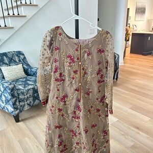 Embroidered Pakistani Indian Floral Dress